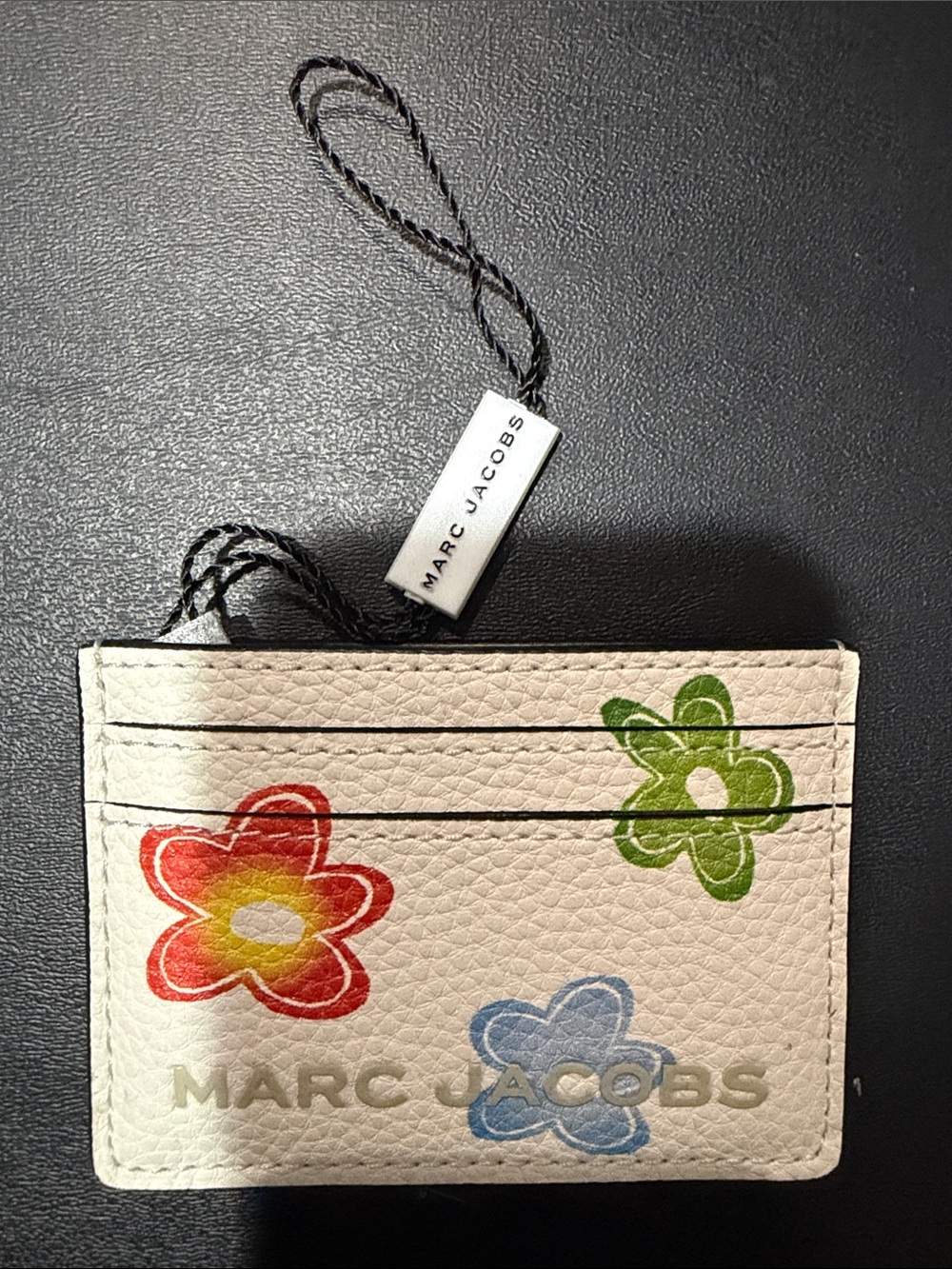 Marc Jacobs White/Multi Floral Leather Card Holder w/Slots. ADORABLE! NWT! - Picture 4 of 5